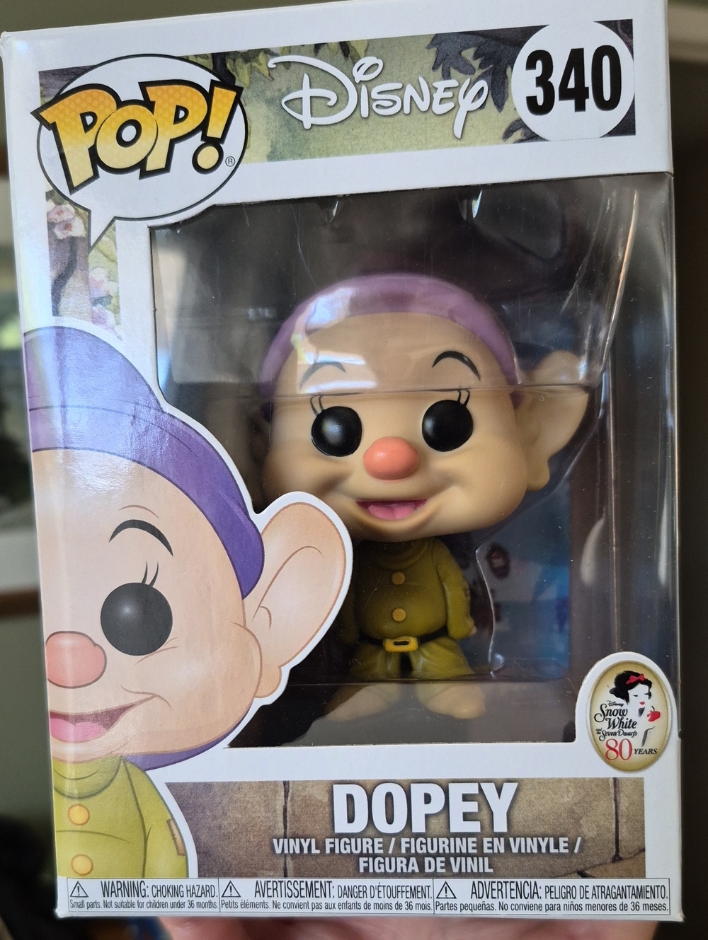 Funko Pop Vinyl Figure - 80th Anniversary Disney's Dopey Dwarf (#340)